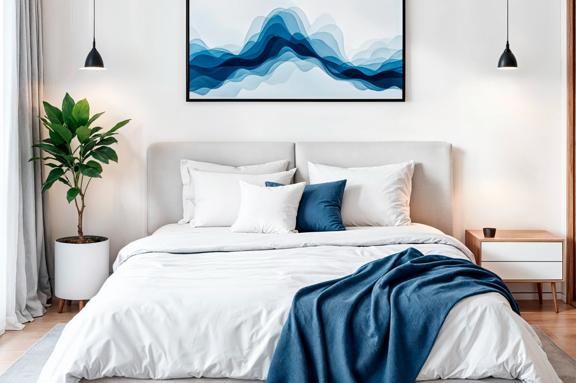 Cozy bedroom interiors styled by top interior designers in Chennai