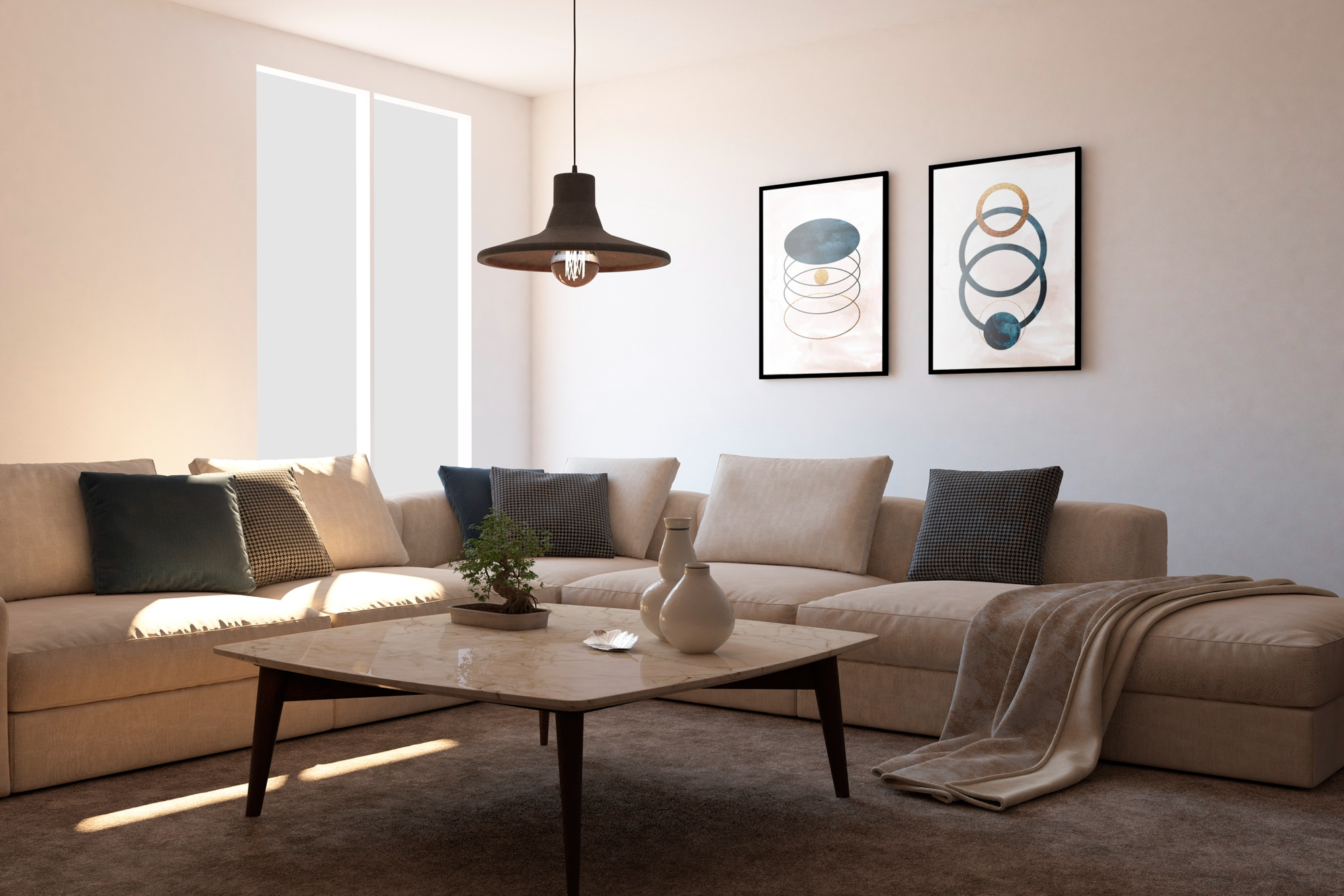 Modern living room setup by interior designers in Chennai