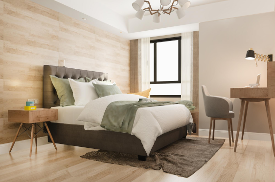 Contemporary bedroom interiors in Nungambakkam, Chennai