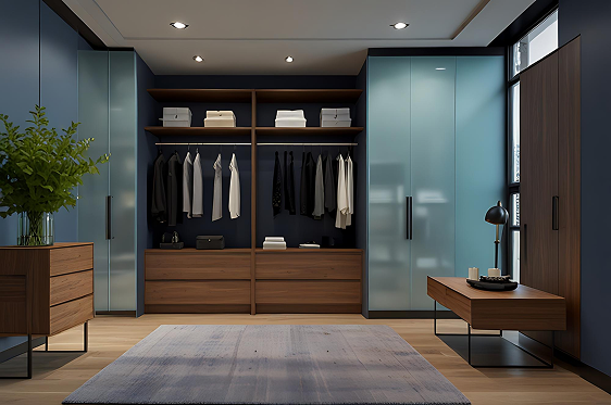 Luxury walk-in closet design in Adyar, Chennaib