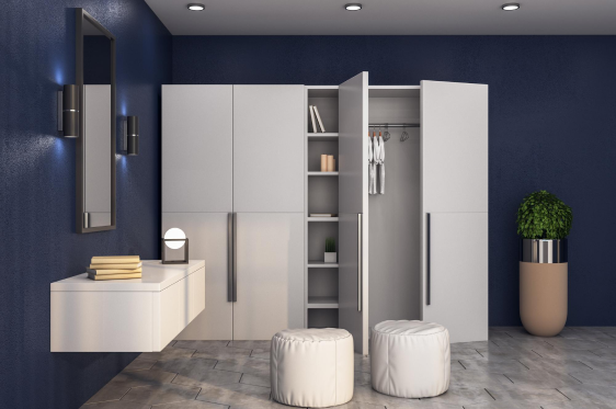 Custom wardrobe design in Chromepet with sleek finish and organized storage space by top interior designers