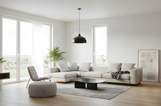 Stylish living room in OMR with premium furniture and tasteful décor.