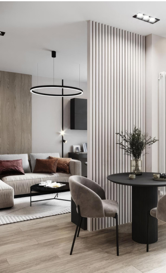 Sleek home interiors in Chitlapakkam with neutral tones by expert interior designers.