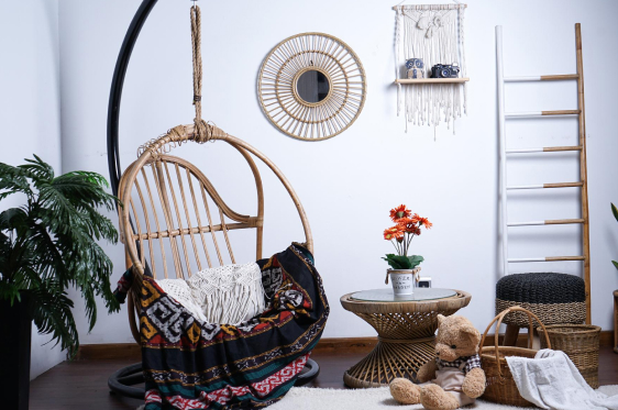 Bohemian Luxe Living Room Interior Designers in Chennai