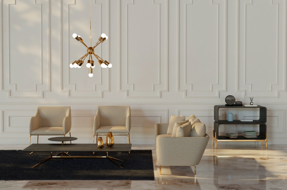 Classic Elegant Living Room Interiors In Chennai