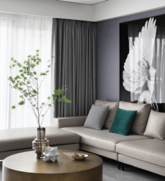 Modern living room designed by professional interior designers in Chennai