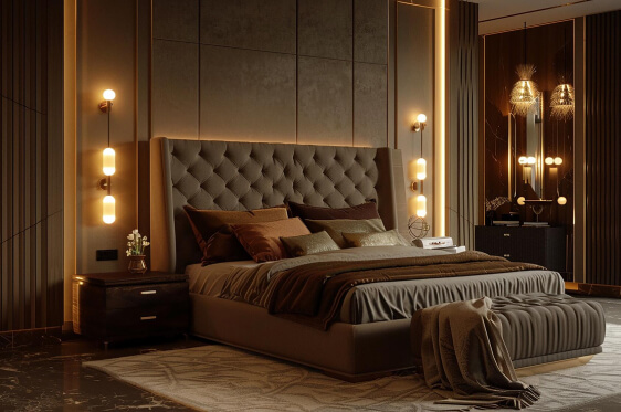 Luxury bedroom interiors in Chennai