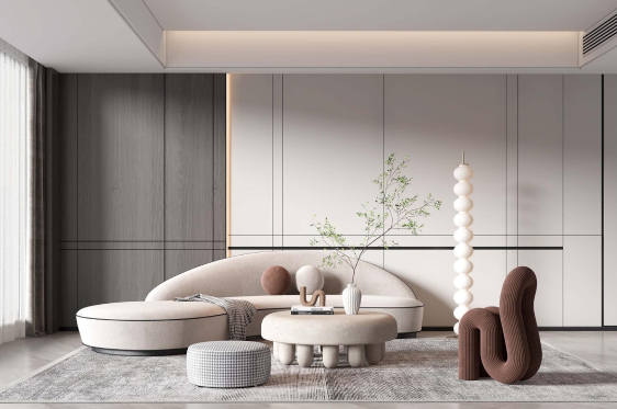 Modern Minimalist Living Room Interior Designers in Chennai